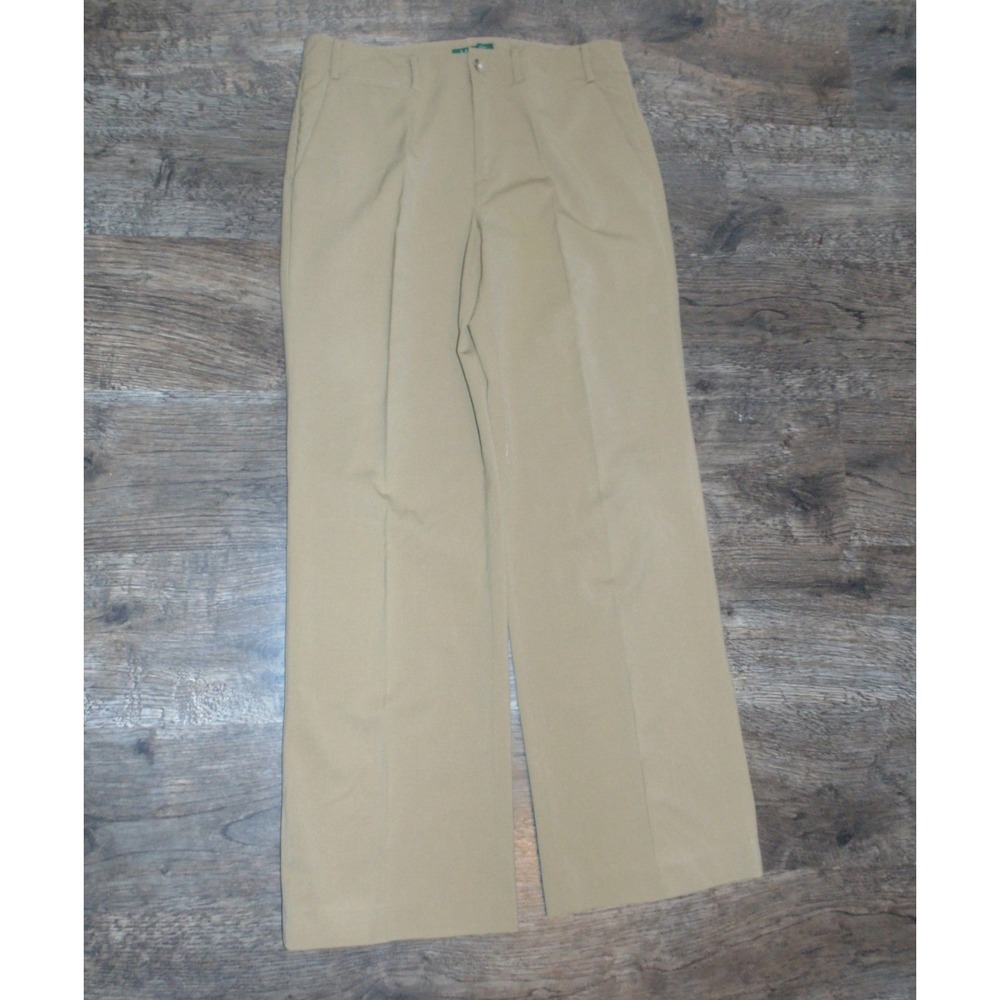 Lauren Ralph Lauren Sanderson Dress Pants Women 10 Tan Good Wide Leg Trousers